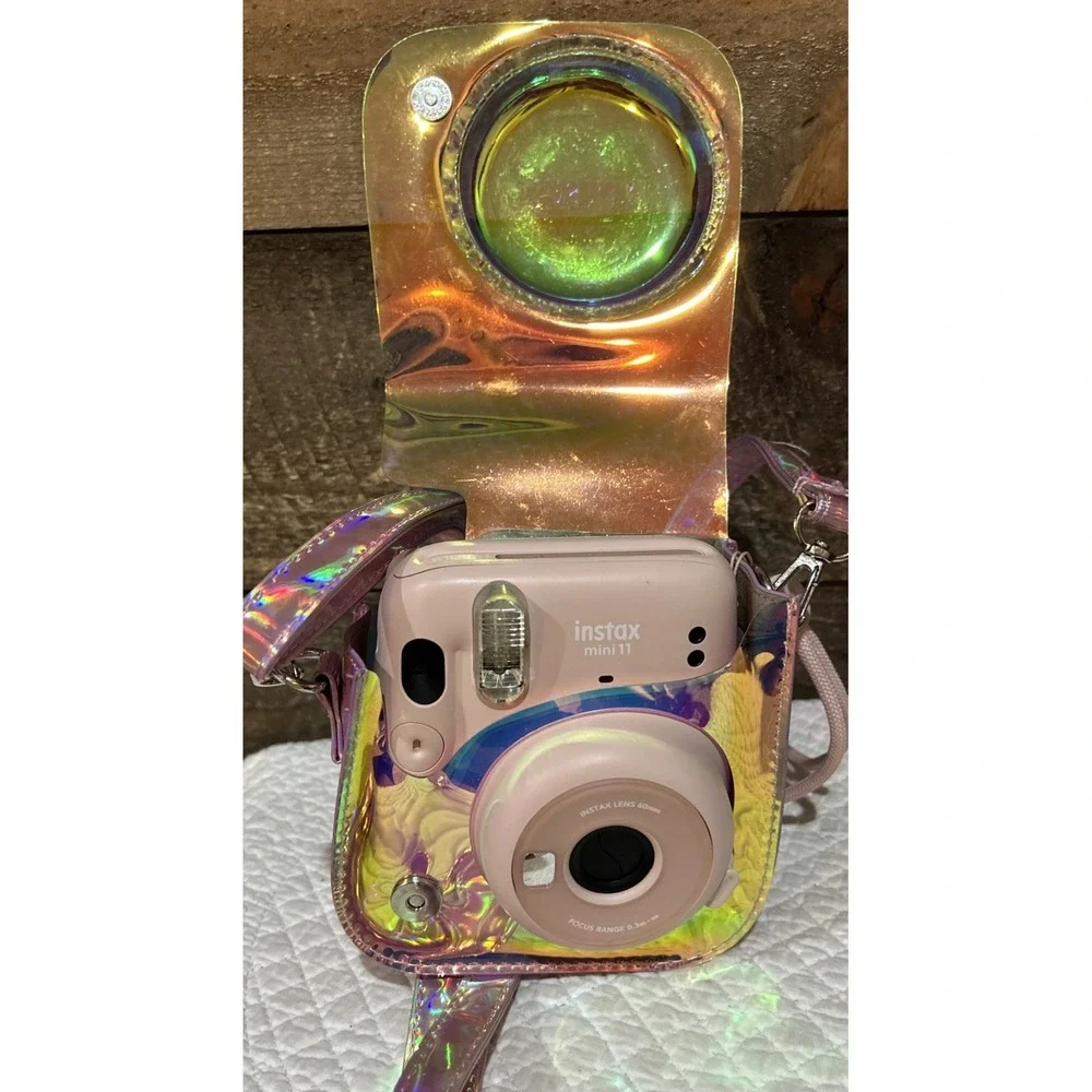 Fujifilm - instax mini 11 Instant Film Camera - Blush Pink-with cover/case